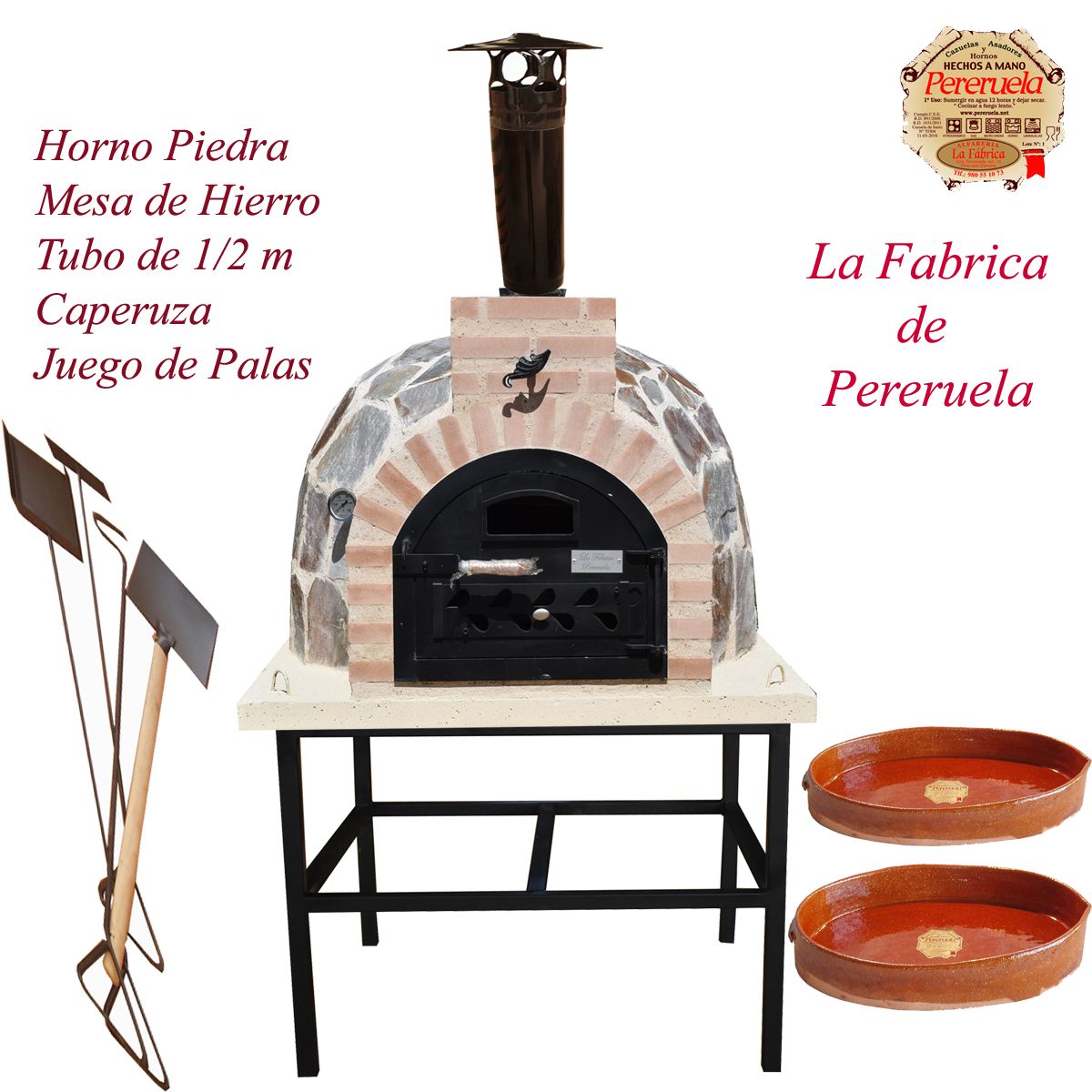 OFERTA HORNO Piedra H-80. Mesa y Accesorios