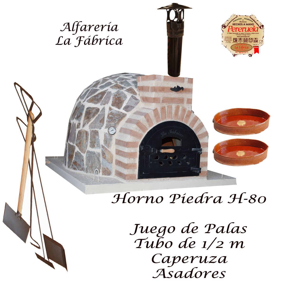 OFERTA. HORNO PIEDRA. H-80. ACCESORIOS